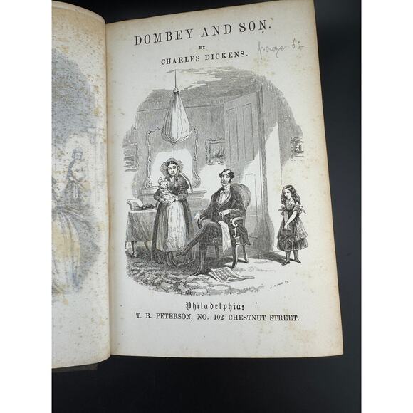 Charles Dickens "Dombey and Son - Volume I" - The Peterson's Duodecimo Edition - Picture 8 of 10